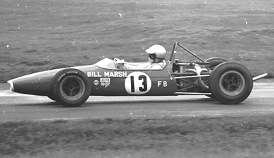 William Marsh in his Brabham BT21 at the Saginaw Valley Regional at Waterford Hills in July 1969. Copyright Jerry Melton courtesy Cliff Reuter <a href=http://etceterini.com>etceterini.com</a> 2017. Used with permission.