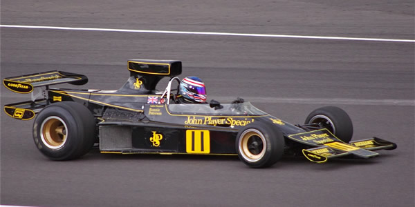 Andrew Beaumont in his Lotus 76 at the 2011 Silverstone Classic. Licenced by David Merrett under Creative Commons licence Attribution 2.0 Generic (CC BY 2.0). Original image has been cropped.