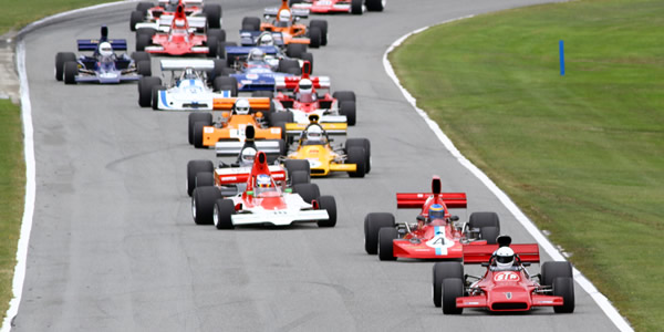 Jay Esterer (McRae GM1) leads Ken Smith (Lola T430) and Andrew Higgins (Lola T400) at Teretonga in February 2011.  Copyright Fast Company/Alex Mitchell 2011.  Used with permission.