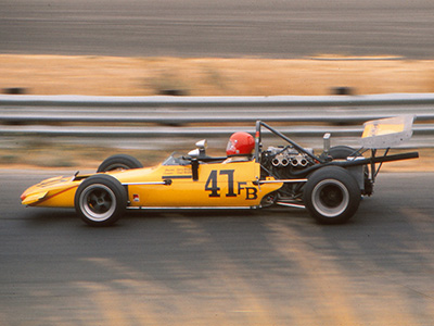 Gerry Bruihl in his Datsun-powered Winkelmann WDB2 at Sears Point in 1973. Copyright Bob Moffett 2026. Used with permission.