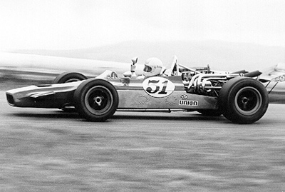 Ronnie Bucknum in the Priester/Eisert T190 at Laguna Seca 2 May 1971. Copyright Al Moore 2003. Used with permission.