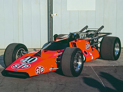 The brand new McNamara T500 for Mario Andretti at Ontario in September 1970, but did not appear on track.  Copyright Motor Trend Group. Copyright permissions granted for non-commercial use by Motor Trend Group, LLC.