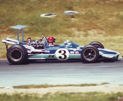 Bobby Brown in his Eagle at Riverside in April 1969. Copyright Gil Munz 2006. Used with permission.