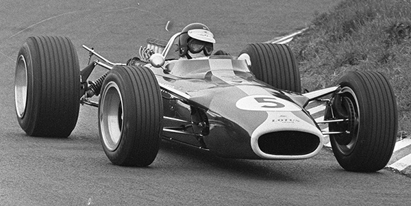 Jim Clark in the brand new Lotus 49 at the Dutch Grand Prix in 1967.  Photographer Koch, Eric / Anefo.  Copyright holder: Nationaal Archief.  Public Domain  