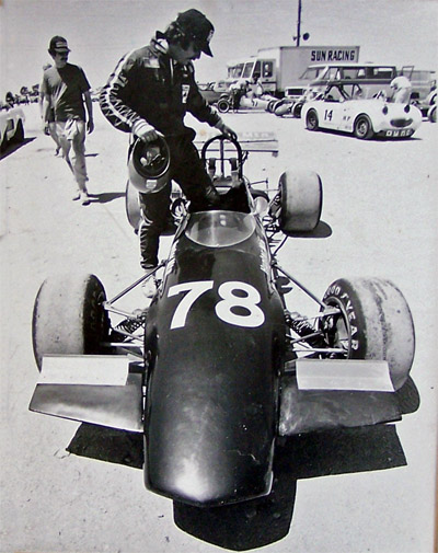 RJ Nelkin and his Chevron B17 at Bridgehampton in 1975. Copyright RJ Nelkin 2008. Used with permission.