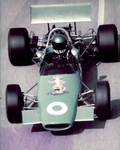 Roy Nelson in Brabham BT23G-1 at Riverside. Copyright Elroy M. Nelson 2014. Used with permission. Roy Nelson in Brabham BT23G-1 at Riverside. Copyright Elroy M. Nelson 2014. Used with permission.