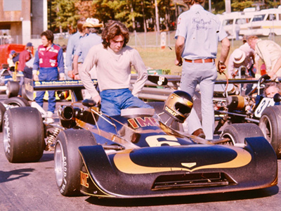 James Crawley in his Chevron B29 at the 1975 SCCA Runoffs. Copyright Paul Nemy 2020. Used with permission.