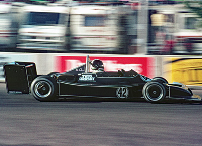 Wes Dawn's highly modified "March 74/2" at Long Beach in 1982. Copyright Kurt Oblinger 2021. Used with permission. Wes Dawn's highly modified "March 74/2" at Long Beach in 1982. Copyright Kurt Oblinger 2021. Used with permission.