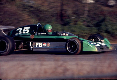 Dan Marvin in Jon Norman's Lola T360 at the SCCA Runoffs in 1976. Copyright R. Allen Olmstead 2011. Used with permission.