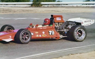 Ross Hansel in his ex-Bob Allen Eagle at Laguna Seca in 1976. Copyright Vincent Puleo 2016. Used with permission.