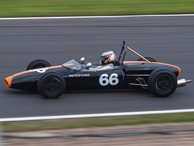 Cameron Jackson's Brabham BT2 at the Donington Historic Festival in May 2019. Licenced by Alan Raine under Creative Commons licence Attribution 2.0 Generic (CC BY 2.0). Original image has been cropped. Cameron Jackson's Brabham BT2 at the Donington Historic Festival in May 2019. Licenced by Alan Raine under Creative Commons licence Attribution 2.0 Generic (CC BY 2.0). Original image has been cropped.