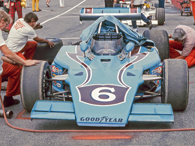 Billy Vukovich's #6 Cobre Tire Eagle '74 at Pocono in June 1975. Copyright David A. Reese 2021. Used with permission. Billy Vukovich's #6 Cobre Tire Eagle '74 at Pocono in June 1975. Copyright David A. Reese 2021. Used with permission.