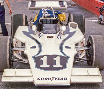 Pancho Carter's #11 Cobre Tire Eagle '74 at Pocono in June 1975. Copyright David A. Reese 2021. Used with permission. Pancho Carter's #11 Cobre Tire Eagle '74 at Pocono in June 1975. Copyright David A. Reese 2021. Used with permission.