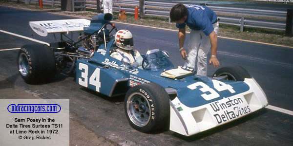 Sam Posey in the Delta Tires Surtees TS11 at Lime Rock in 1972. Copyright Greg Rickes 2012. Used with permission.