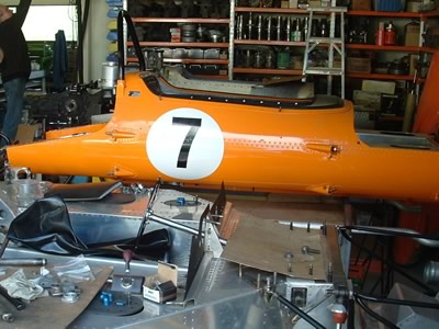 The tub of Tony Roberts' McLaren M10A nearing completion in May 2011. Copyright Tony Roberts 2011. Used with permission. The tub of Tony Roberts' McLaren M10A nearing completion in May 2011. Copyright Tony Roberts 2011. Used with permission.