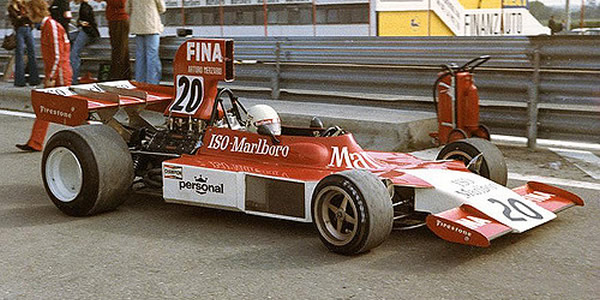 Art Merzario heads out for practice at the 1974 Spanish GP in Frank Williams' brand new Iso-Marlboro FW03. Copyright Paul Robinson 2017. Used with permission. Art Merzario heads out for practice at the 1974 Spanish GP in Frank Williams' brand new Iso-Marlboro FW03. Copyright Paul Robinson 2017. Used with permission.