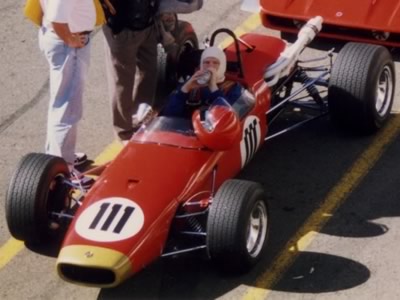 Wayne Wilson in his ex-Gordon Crawford Rennmax in the pitlane at Eastern Creek. Copyright Geoff Russell 2008. Used with permission.