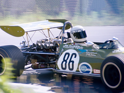 David McConnell in his Formula B Lotus 69 at St Jovite in 1971. Copyright John Sadler 2011. Used with permission.