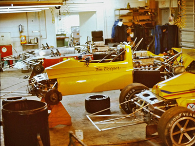 Tim Cooper's March 75B being prepared at Trois-Rivières in 1975. Copyright Mike Sales 2025. Used with permission.
