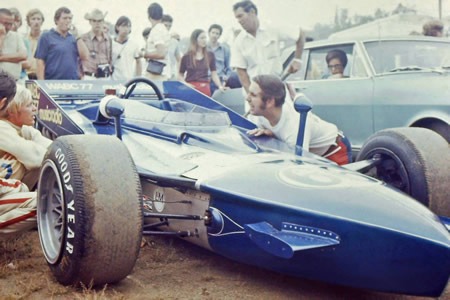 The Chaparral F5000 car at its only race, Lime Rock 1971. Copyright Michael Schmidt 2016. Used with permission.