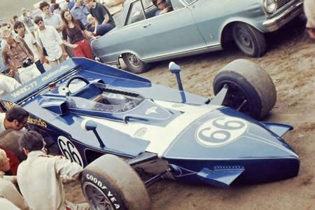 The Chaparral F5000 car at its only race, Lime Rock 1971. Copyright Michael Schmidt 2016. Used with permission.