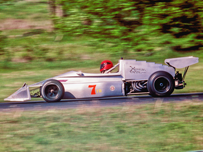 Joe Shepherd in his March '75B' at the 1976 Road America June Sprints. Copyright Tom Schultz 2021. Used with permission.
