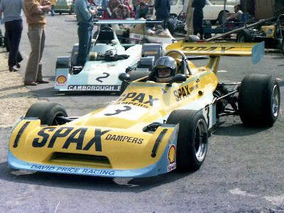 Jeremy Rossiter in his David Price Racing Chevron B29 at Thruxton in August 1976. Copyright Andrew Scriven 2010. Used with permission. Jeremy Rossiter in his David Price Racing Chevron B29 at Thruxton in August 1976. Copyright Andrew Scriven 2010. Used with permission.