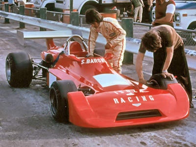 Seb Barone's Chevron B29 at Westwood in June 1975. Copyright Kevin Skinner 2020. Used with permission.