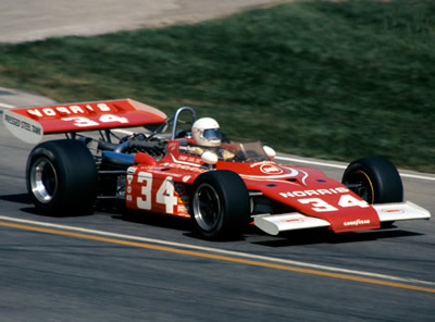 Jim McElreath in Champ Carr's Norris Industries-sponsored 1972 Eagle at Milwaukee in June 1973. Copyright Glenn Snyder 2015. Used with permission.