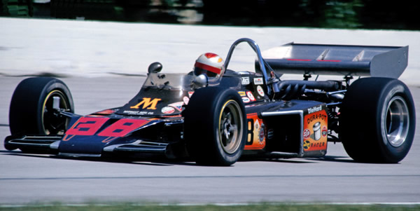 Spike Gehlhausen's first Indycar drive was in the three-year-old Kingfish at Milwaukee in 1975. Copyright Glenn Snyder 2015. Used with permission.