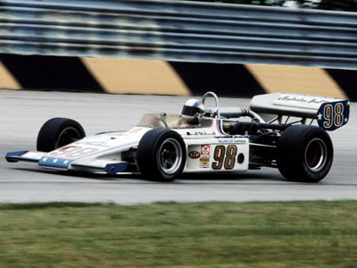 Gary Bettenhausen driving one of the 1973 Kingfish-Offys at Milwaukee in 1977. Copyright Glenn Snyder 2015. Used with permission.