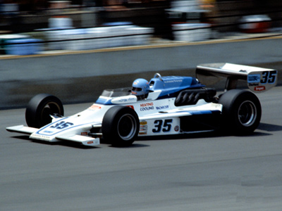 Larry Rice in Patrick Santello's Lightning at the Indy 500 in 1978. Copyright Glenn Snyder 2014. Used with permission.