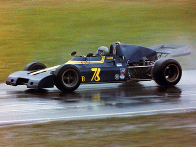 Carmelo Crisafulli's Brabham BT38B at Lime Rock in May 1976. Copyright Arny Spahn 2020. Used with permission.