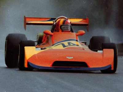 John Higgins in his Chevron B29 at Lime Rock in May 1977. Copyright Arny Spahn 2021. Used with permission.