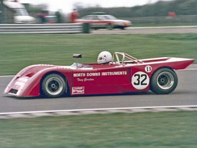 Tony Gordon's Chevron B19 at Silverstone in May 1986. Copyright Daniel Stapleton 2024. Used with permission.