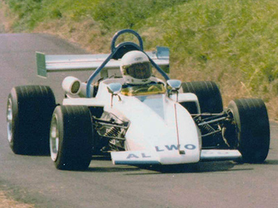 David Stenning in the Allwood Taydec Mk 5 at Gurston in 1977. Copyright David Stenning 2026. Used with permission.