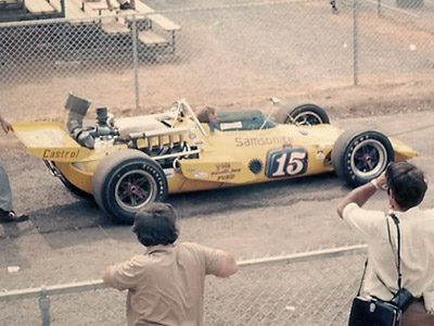 Joe Leonard's Colt '71 at Pocono in 1971. Copyright Jim Stephens 2014. Used with permission.