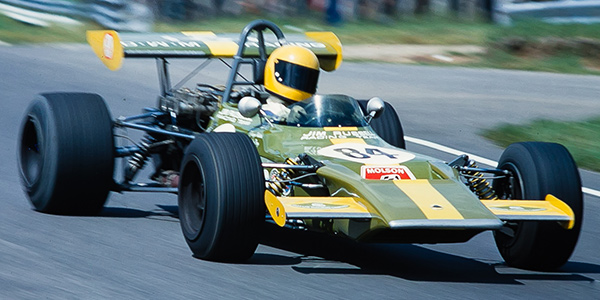 Jacques Couture in his Formula B Lotus 69 at Mont-Tremblant in August 1971. Copyright Bruce Stewart 2017. Used with permission.