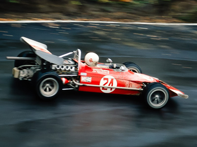 Wilson Southam in his March 71BM at Circuit Ste-Croix in October 1971. Copyright Bruce Stewart 2017. Used with permission.