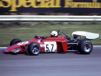 Ronnie Mackay in Derek Palmer's highly original March 722 at Brands Hatch in July 1974. Copyright Gerald Swan 2017. Used with permission.