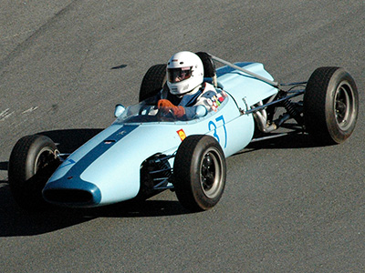 Stan Peterson in his Brabham BT18 ‘AM144’ at Laguna Seca in 2009. Copyright Stan Peterson 2009. Used with permission.