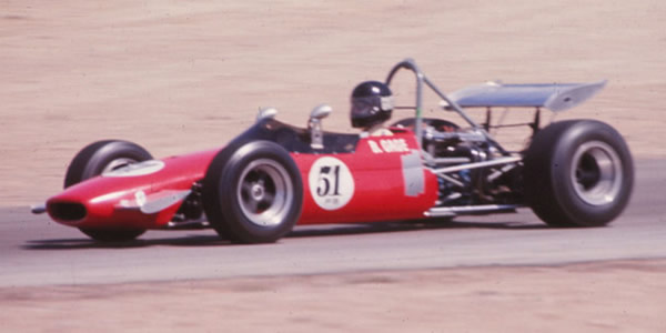 Bob Gage in his Brabham BT23G at Willow Springs in 1971 or 1972. Copyright Allen Brown (copyright purchased) 2014. Used with permission. Bob Gage in his Brabham BT23G at Willow Springs in 1971 or 1972. Copyright Allen Brown (copyright purchased) 2014. Used with permission.