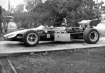 Randy Hancock's Brabham BT23-based Formula B car in the 1970s. Copyright Rob Bennett 2017. Used with permission.