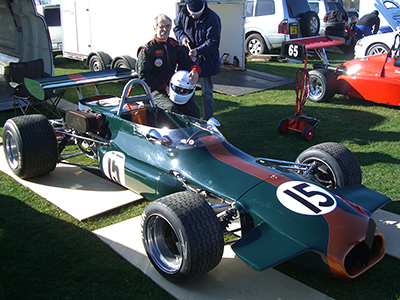 Jolyon Harrison with his Brabham BT30 in 2011. Copyright Jolyon Harrison 2011. Used with permission.