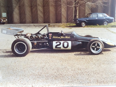 The ex-Feltham Glassworks Brabham BT30, as bought by Peter Bull in 1974. Copyright Peter Bull 2016. Used with permission.