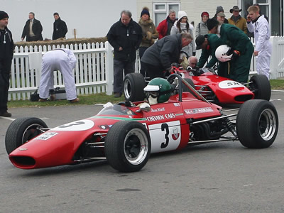 Jon Waggitt's first appearance in his Chevron B15 at the Goodwood Members' Meeting in early 2016. Copyright Charlie Wooding 2016. Used with permission. Jon Waggitt's first appearance in his Chevron B15 at the Goodwood Members' Meeting in early 2016. Copyright Charlie Wooding 2016. Used with permission.