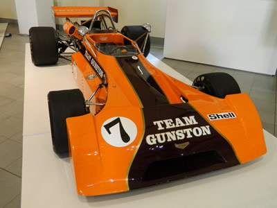 The restored Gunston Chevron B25 in the Franschhoek Motor Museum in September 2014. Licenced by Allan Watt under Creative Commons licence Attribution-NonCommercial-NoDerivs 2.0 Generic. Original image has been cropped. The restored Gunston Chevron B25 in the Franschhoek Motor Museum in September 2014. Licenced by Allan Watt under Creative Commons licence Attribution-NonCommercial-NoDerivs 2.0 Generic. Original image has been cropped.
