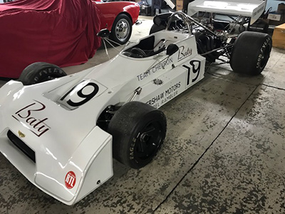 Steve Cook's Chevron B27 in January 2021, as restored by Veloce Motors West. Copyright Steve Cook 2021. Used with permission.