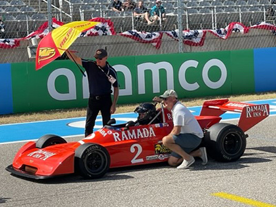 Bill Cord in his Chevron B39 at COTA in October 2022. Copyright Bill Cord 2022. Used with permission. Bill Cord in his Chevron B39 at COTA in October 2022. Copyright Bill Cord 2022. Used with permission.