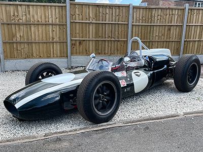 Tony Lees' Cooper T53 in July 2021. Copyright Tony Lees 2023. Used with permission.